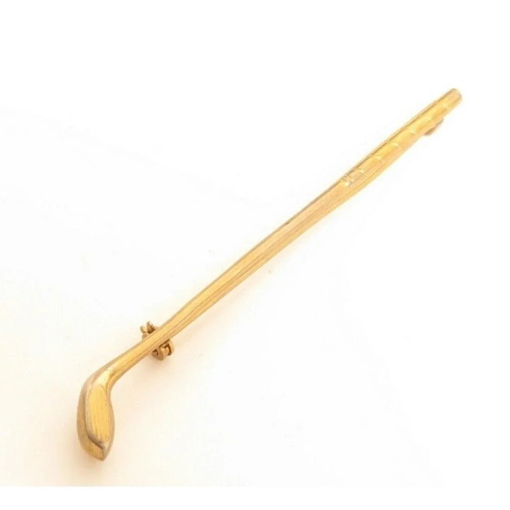Vintage‎ Gold Plated Golf Club Pin